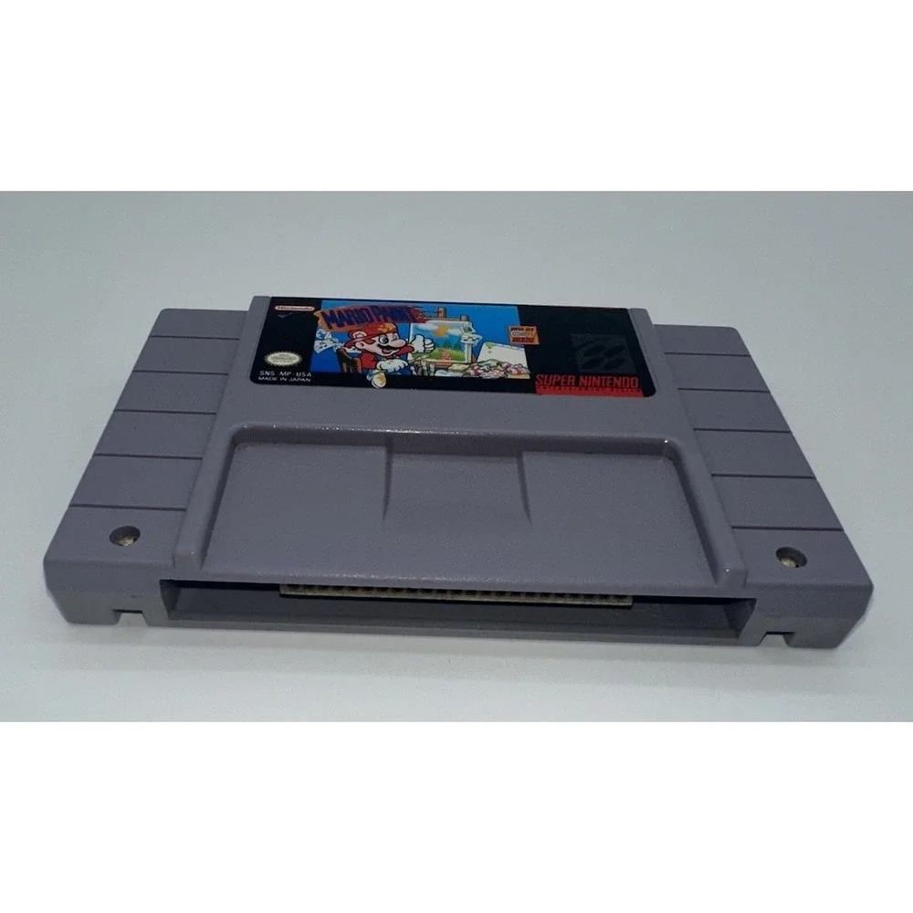 SUPER MARIO WORLD + MARIO PAINT CARTRIDGES - SNES SUPER NINTENDO TESTED & WORKS